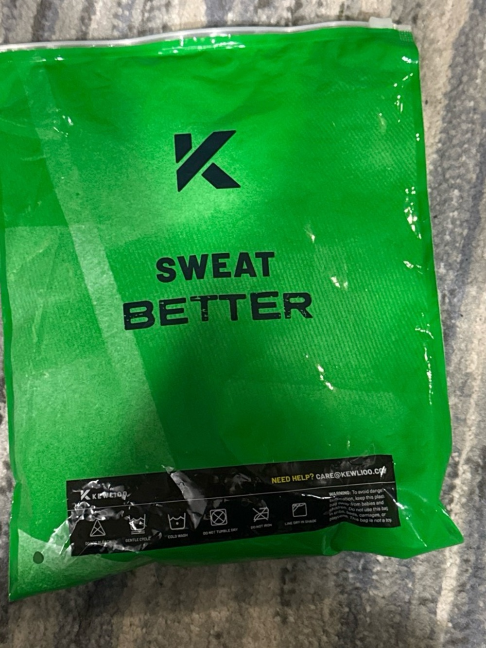 K.Wear 'Sweat Better' Green Workout Tee